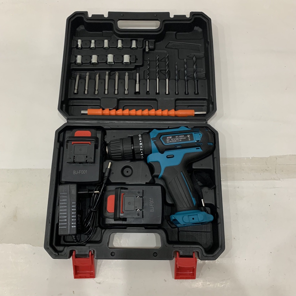 Máy khoan pin 68v công suất khỏe GT-1009 - Trang bị 3 chế độ: khoan, khoan búa, búa - 21 cấp trượt - đèn led siêu sáng