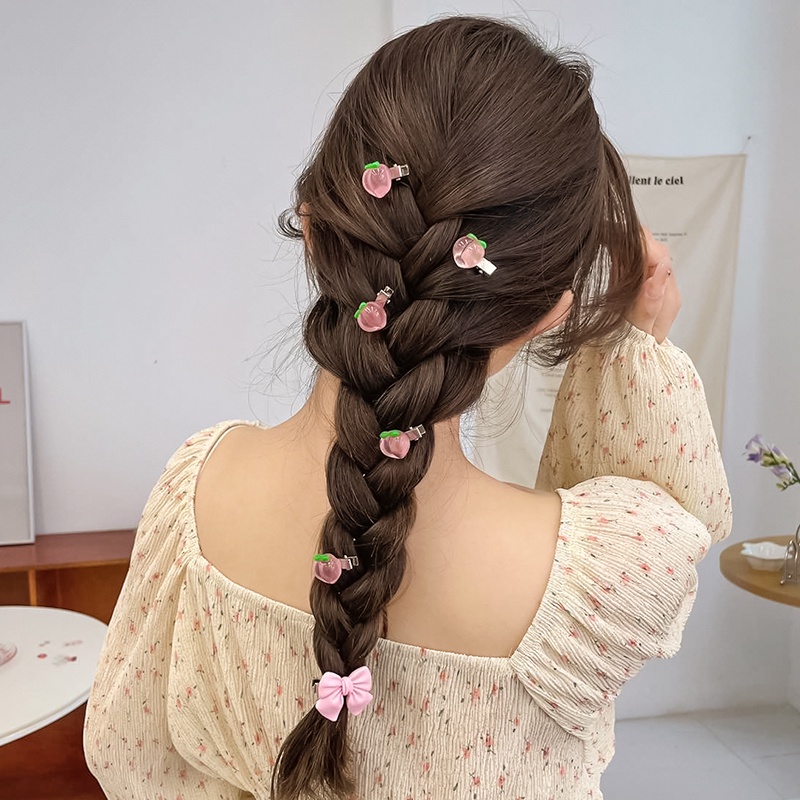 Kẹp TóC HìNh Quả ĐàO / Nơ / TráI Tim ThờI Trang Cho Nữ