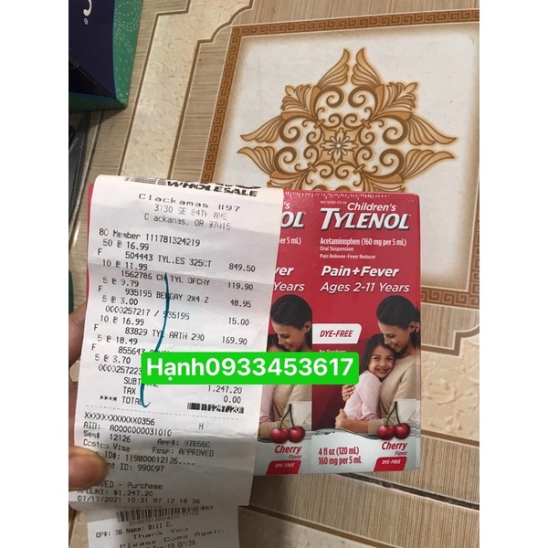 (Hàng chính hãng) Tyleno.l trẻ em của Mỹ