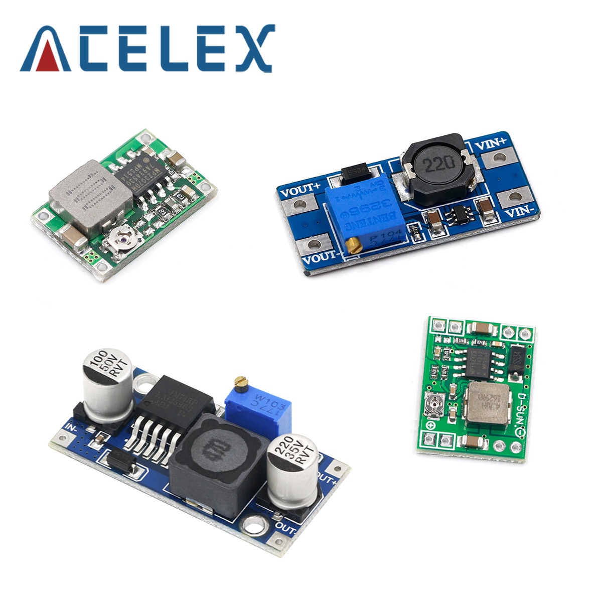 Mô đun cấp nguồn ổn định điều chỉnh điện áp DC-LM2596S-ADJ MT3608 MP1584EN