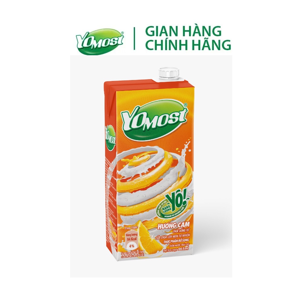 Hộp Sữa chua uống Yomost vị cam Hộp 965ml