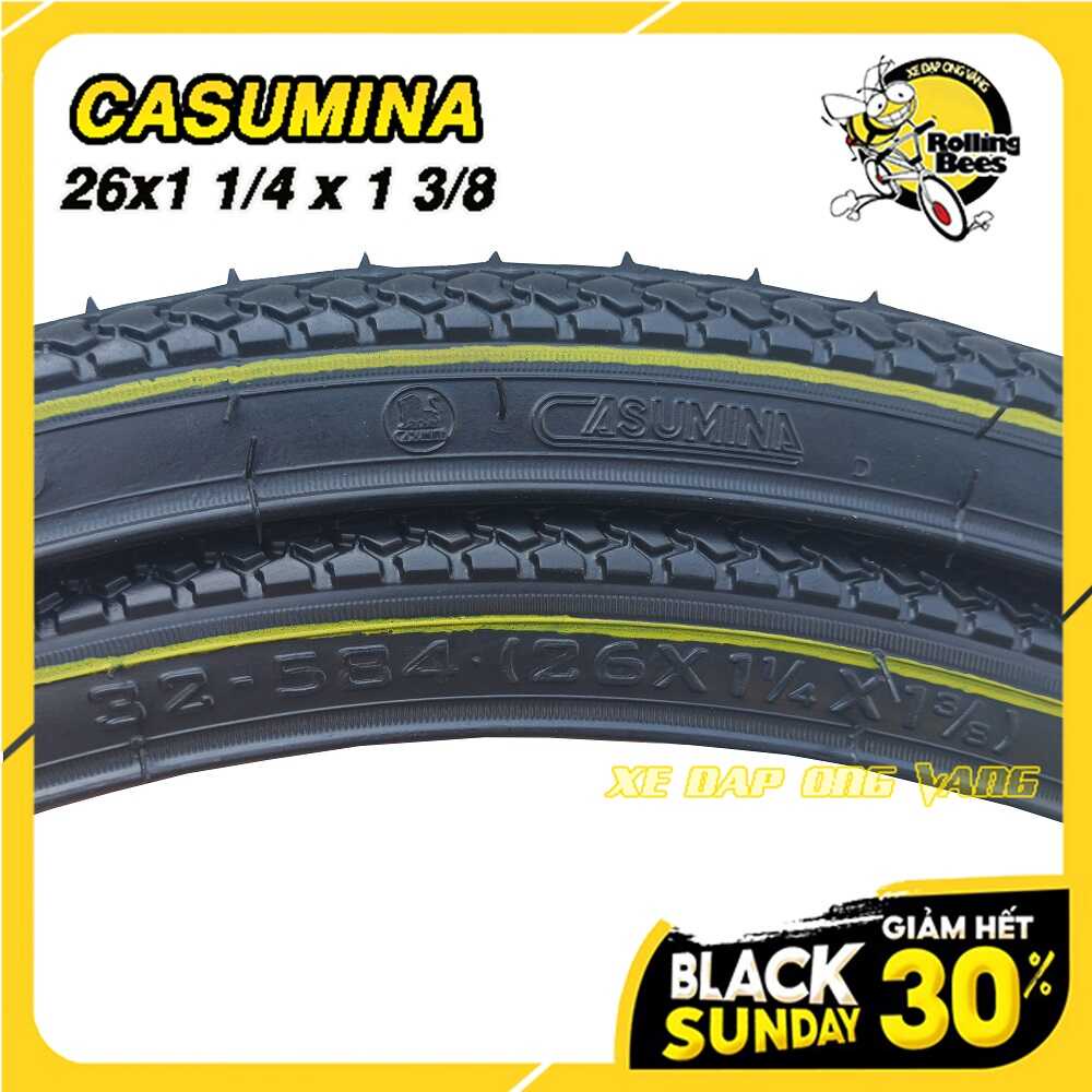 Săm Lốp, Vỏ Ruột 26x1 1/4x 1 3/8  Chính hãng Casumina