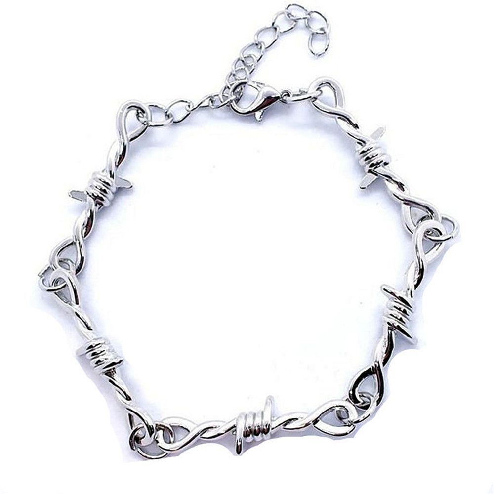Vòng cổ choker/vòng đeo tay dây gai nhỏ phong cách punk hip hop thời trang