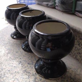 Chậu hoa sứ- xanh đen