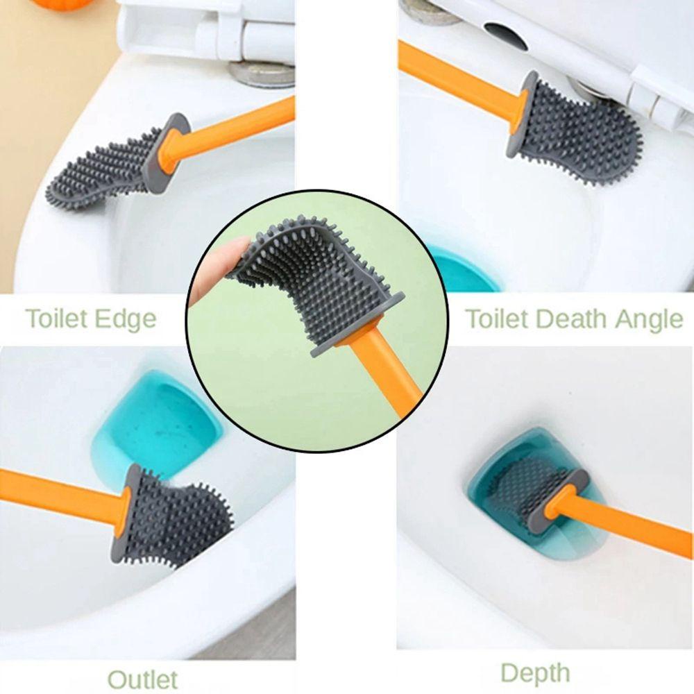 Lloyd Bộ Bàn Chải Vệ Sinh Toilet Di Động Chống Rò Rỉ Nước Đầu Cọ TPR Không Cần Khoan Lỗ Cho Nhà Tắm