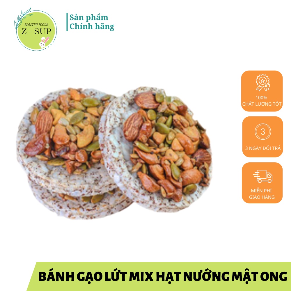 Bánh gạo lứt mix hạt nướng mật ong ăn kiêng không đường dành cho người bị tiểu đường bà bầu ăn vặt giảm cân 1994Food