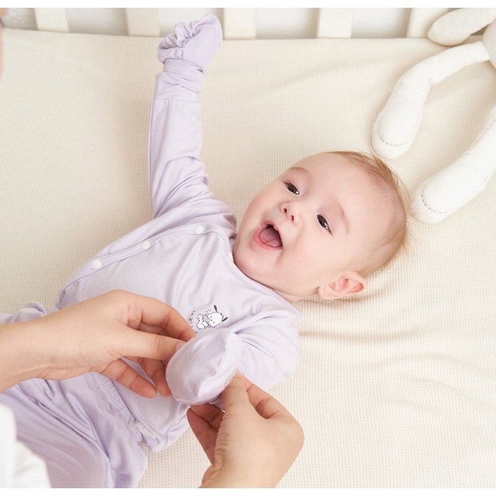 Lapomme sơ sinh (CTV) Bộ dài tay cúc lệch sơ sinh Puppy SL15030