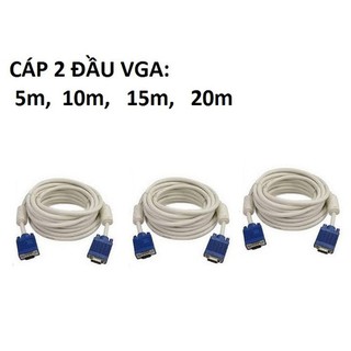 Cáp VGA 10m 15m 20m trắng
