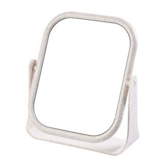 Gương trang điểm để bàn lúa mạch 2 mặt gương xoay 360 độ - Gương hình chữ nhật kiểu dáng Hàn Quốc