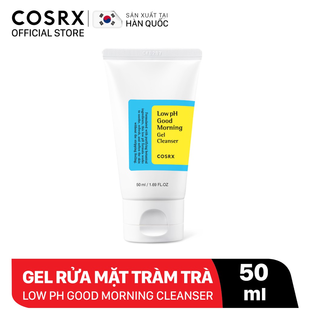 Gel Rửa Mặt Tràm Trà, 0.5% BHA COSRX Low pH Good Morning Gel Cleanser 50ml