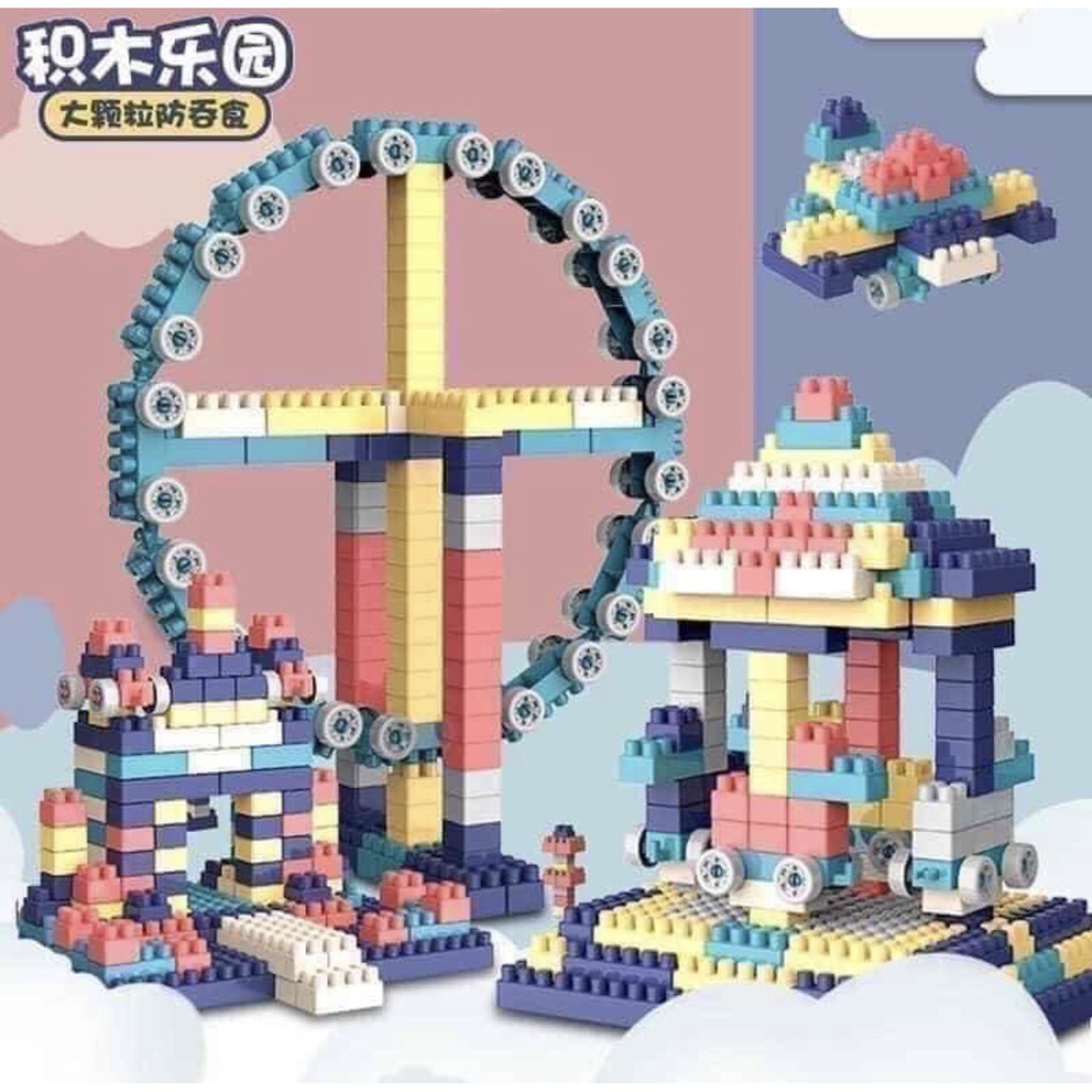 Hộp lego 520 chi tiết và 108 chi tiết đồ chơi xếp hình cho bé