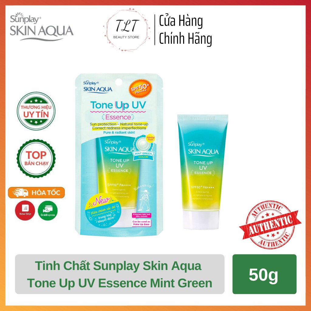 Kem Chống Nắng Sunplay Skin Aqua Tone Up UV Essence Mint Green SPF50+ PA++++ 50g