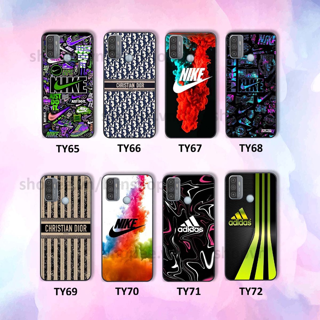 Ốp Oppo A53 in hình thương hiệu nhiều màu sắc thể thao cá tính thời trang