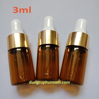 COMBO 20 chai chiết tinh dầu 3ml thủy tinh màu nâu