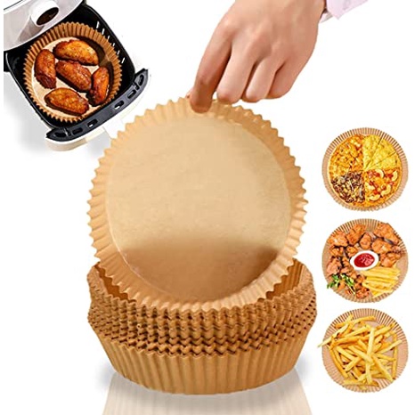Combo/ Set 50 Giấy Nến Lót Nồi Chiên Không Dầu, Dùng Để Lót Nướng, Làm Bánh, Chống Dính Và Ngăn Dầu Mỡ