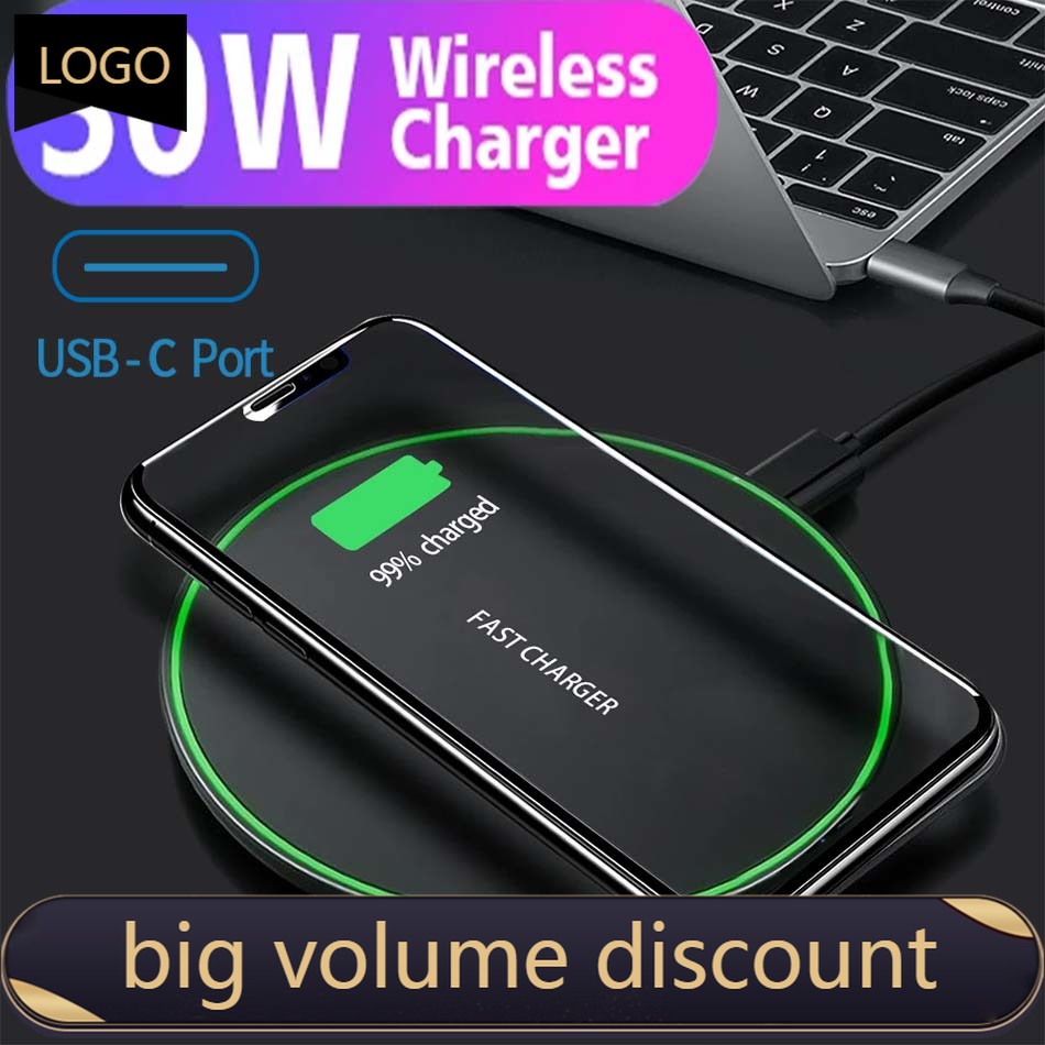 Đế Sạc Nhanh Không Dây 30W Qi Cho Samsung S10 S20 Note 10 20 IPhone 12 11 Pro Max XS XR X 8