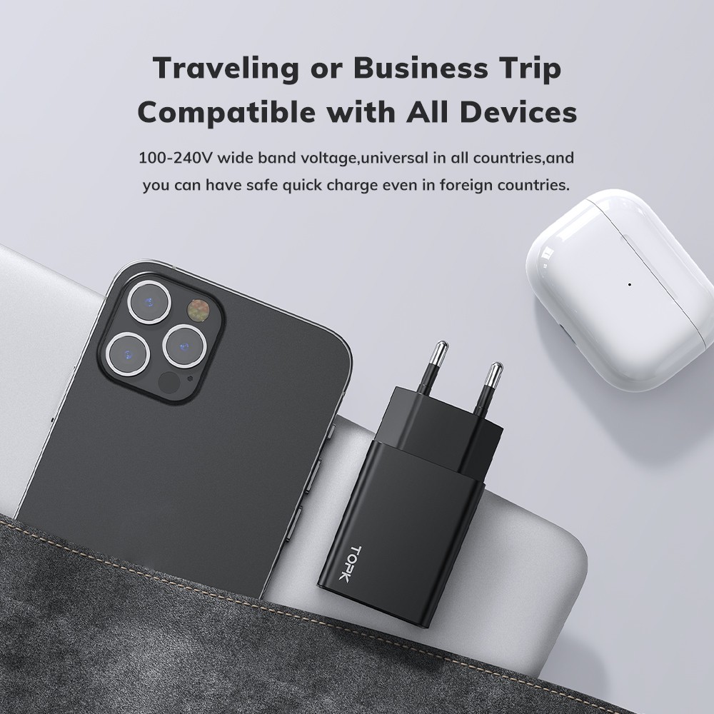 Củ Sạc topk b25 10w usb Chất Lượng Cao Cho samsung xiaomi huawei