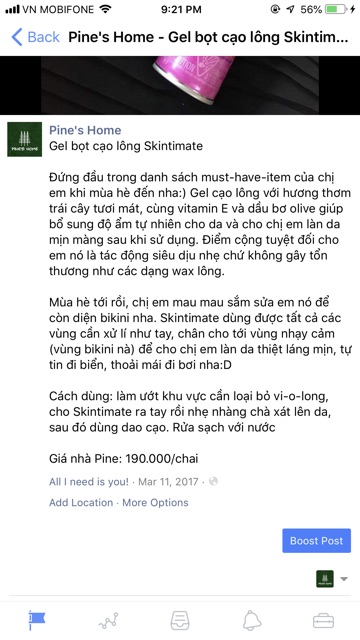 🌞Gel cạo lông SKINTIMATE🌞 | BigBuy360 - bigbuy360.vn