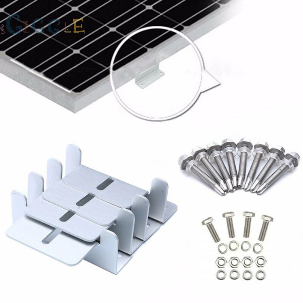 Set 4 Giá Đỡ Tấm Pin Năng Lượng Mặt Trời Chất Liệu Hợp Kim Nhôm