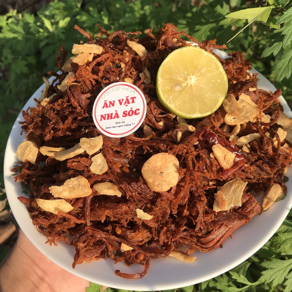 Khô Heo Cháy Tỏi 100gr, Khô Lợn Cháy Tỏi Cay Vừa, Đồ Ăn Vặt Nhà Sóc Ngon Bổ Rẻ Sạch | BigBuy360 - bigbuy360.vn