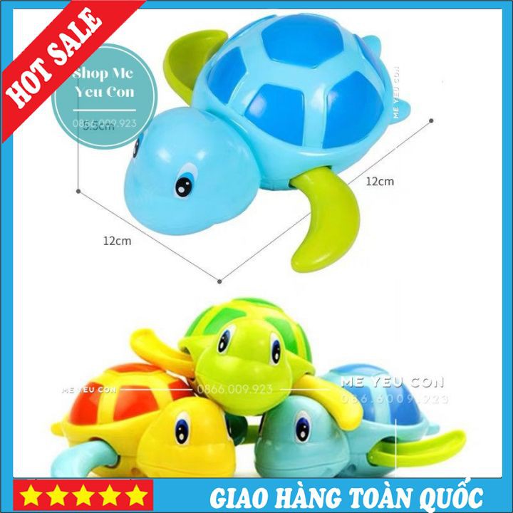 Chú Rùa Bơi Vặn Cót - Đồ Chơi Nhà Tắm Ngộ Nghĩnh Cho Bé Yêu  - shopmeyeucon3011