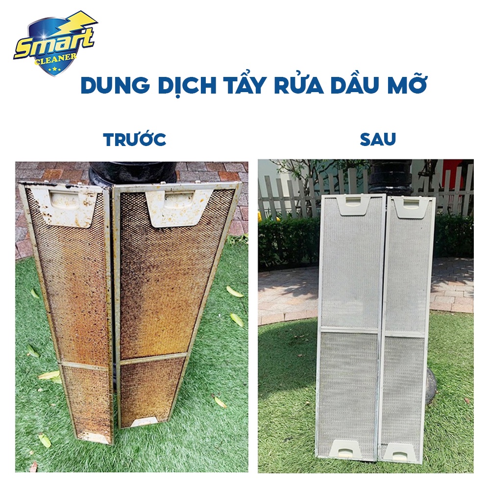 Nước tẩy rửa dầu mỡ lâu ngày nhà bếp SMART làm sạch nhanh không cần cọ rửa 300/500 ml