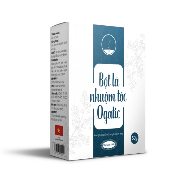 [FreeShip 50k] Bột Lá Nhuộm Tóc Ogatic Thảo Dược Phủ Bạc Tự Nhiên - 50g - 100%Henna Lá Móng, Lá Chàm, Thuốc Nhuộm Tóc | BigBuy360 - bigbuy360.vn