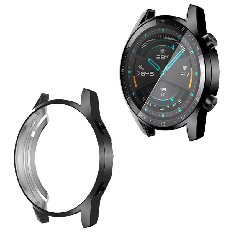 dou TPU Protective Case Full Cover Frame Protector for Huawei Watch GT2 46mm Watch