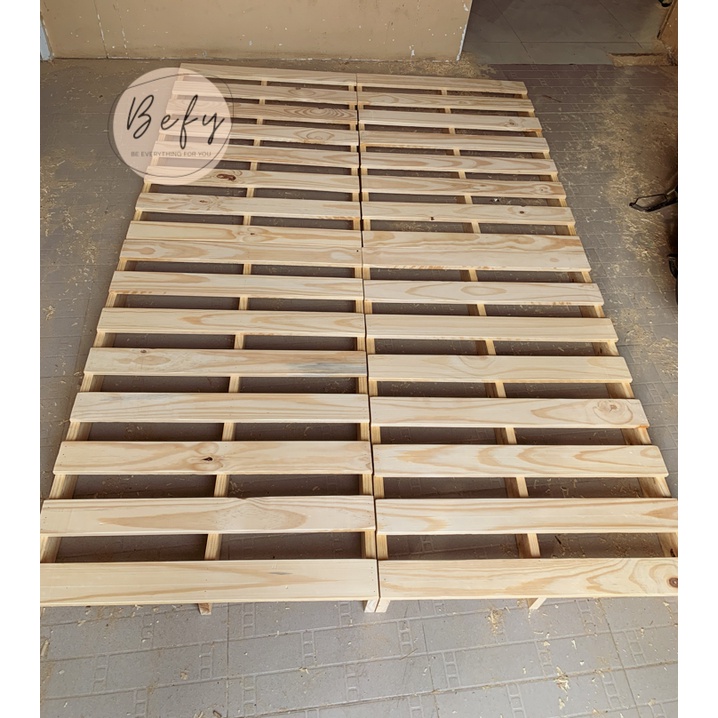 Giường Pallet / Giường Ngủ Pallet Gỗ Thông Gấp Gọn / Giường Gỗ Cho Homestay 1m - 1m8 - BEFY