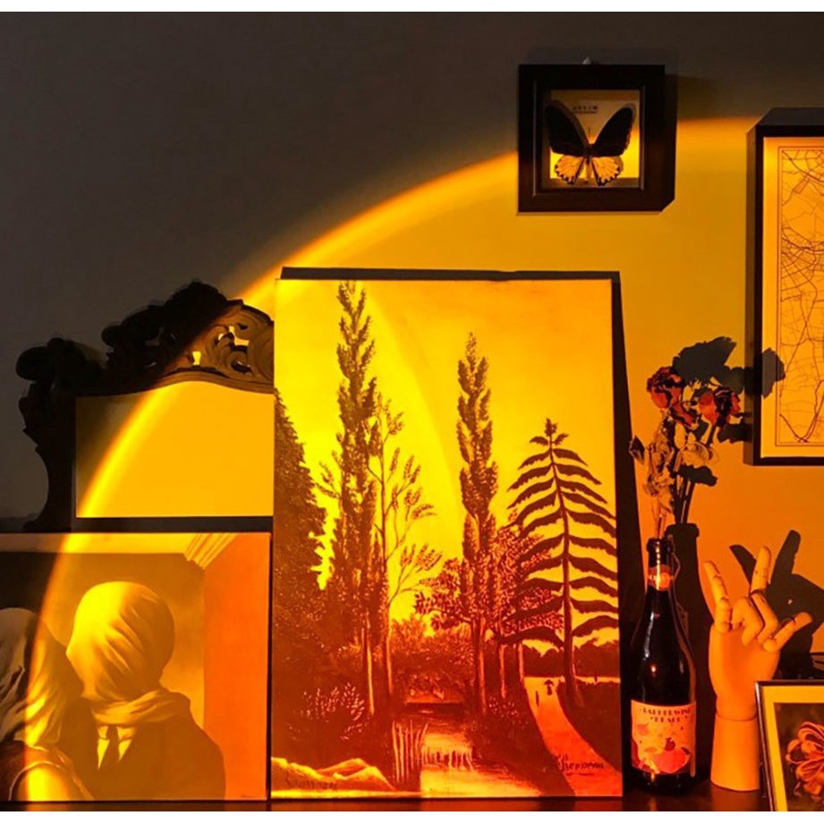 Đèn hoàng hôn Sunset đổi màu tích hợp 4 màu trong 1 chiếu cầu vồng trang trí, chụp hình, quay video