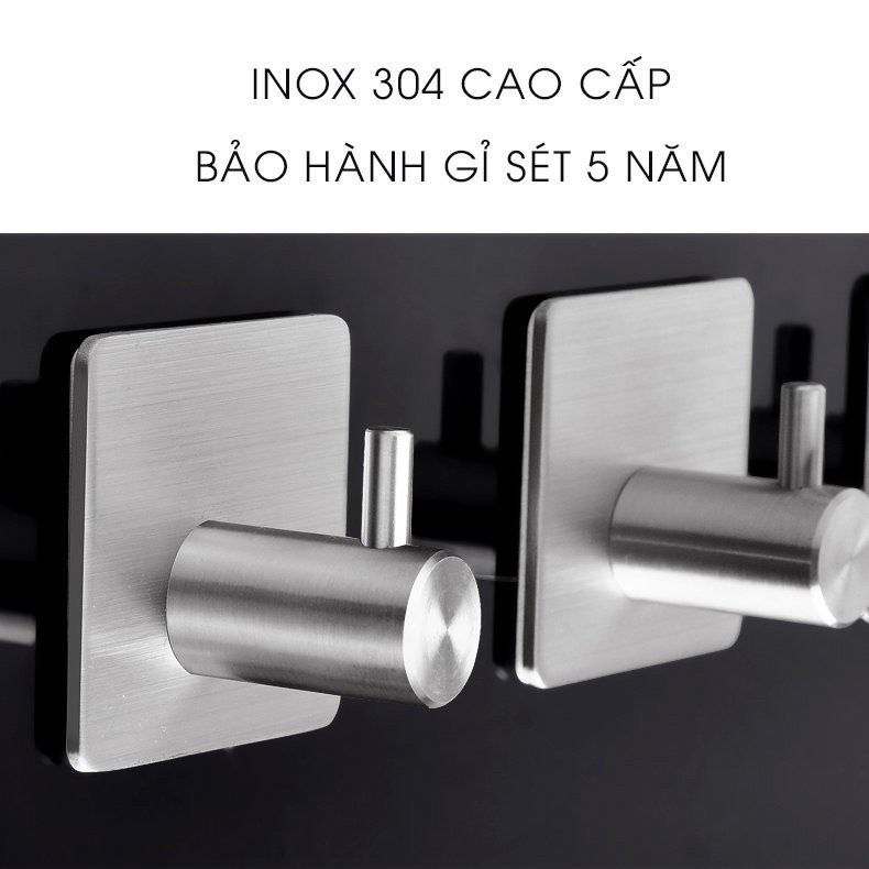 Móc Trụ Inox 304 Oenon ShopNhaPy Dán Tường Siêu Chắc Treo Đồ Đa Năng Cao Cấp