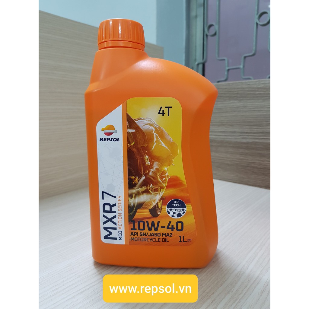 [Mã LIFEAUMAY giảm 10% tối đa 30k đơn 150k] Nhớt xe số Repsol Moto MXR 7 4T 10W40 1L (Mẫu Mới}