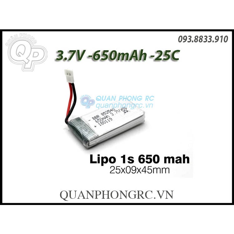 Pin máy bay Lipo 1S 3.7V - 650mah