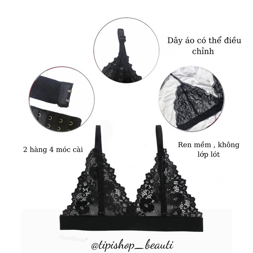 Áo lót ren hoa sexy không đệm lót L3-01