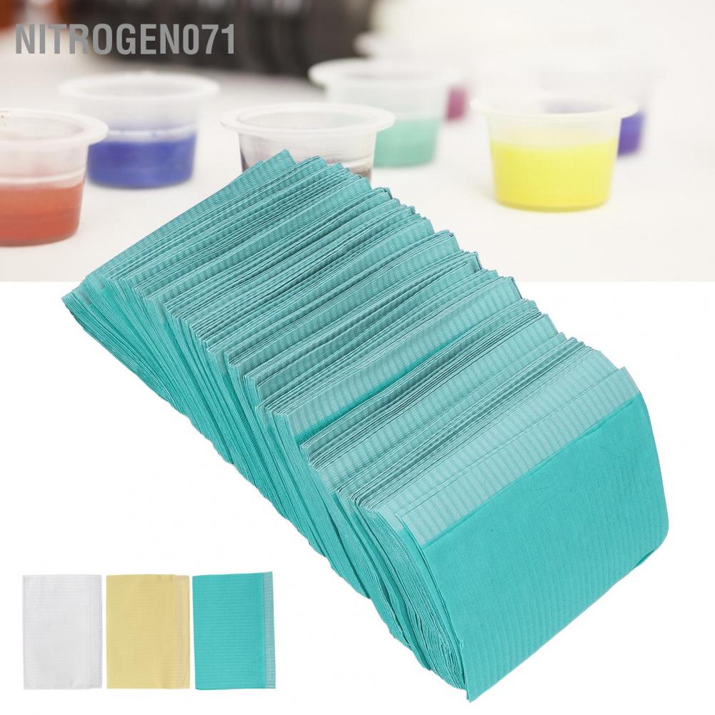 Nitrogen071 125 chiếc / gói Khăn lau làm sạch hình xăm dùng một lần không thấm nước Sơn móng tay trải bàn Xuyên Yếm Tấm
