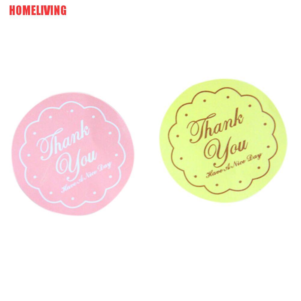 Set 24 Miếng Dán Hình Oval In Chữ Thank You Nhãn Dán Cho Gói Quà Phong Bì Túi Thẻ Con Dấu Hình Oval Cảm Ơn