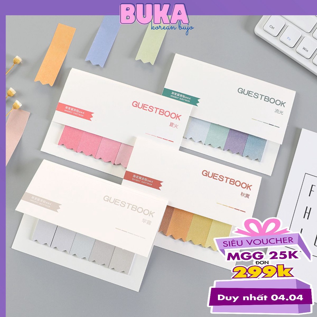 Set note marker pastel đuôi cờ 100 tờ 65.18mm