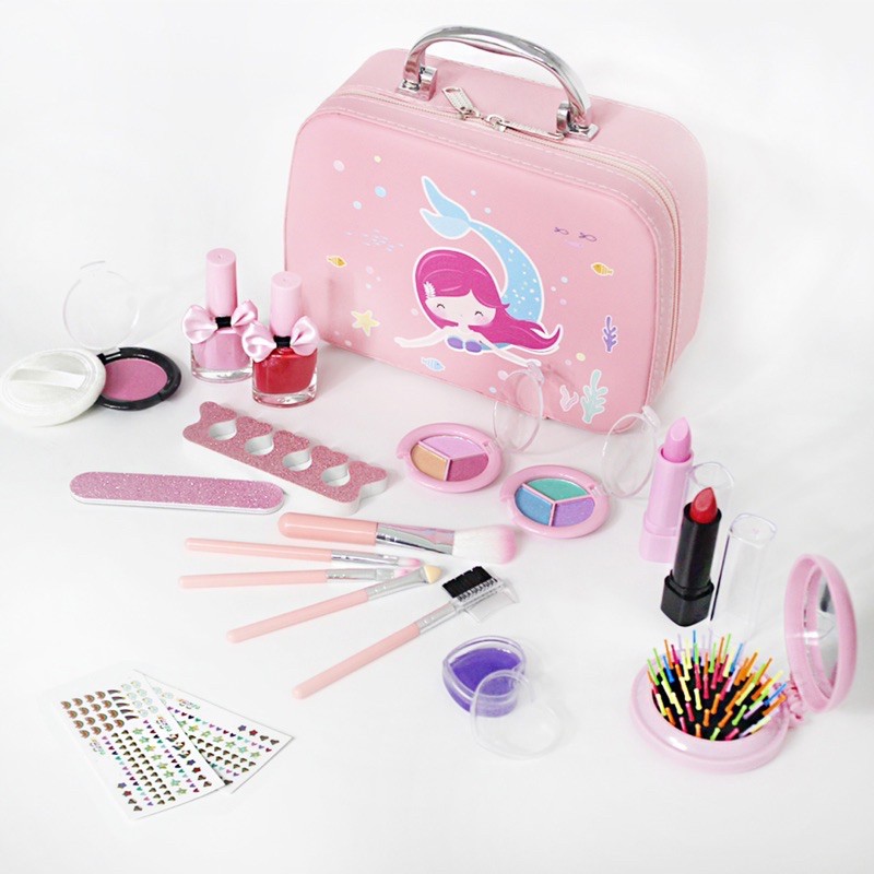QUÀ NOEL CHO BÉ- HÀNG SẴN -  - VALI ĐỒ CHƠI TRANG ĐIỂM CHO BÉ - HỘP TRANG ĐIỂM VALI MAKEUP AN TOÀN