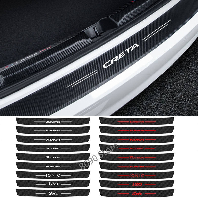 Đề Can Sợi Carbon Dán Bảo Vệ Cốp Xe Hơi Hyundai Accent Sonata Tucson