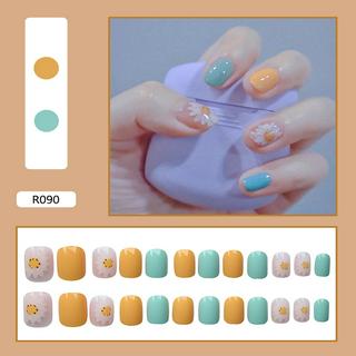 (Hàng Mới Về) 1 Hộp 24 Móng Tay Giả Trang Trí Xinh Xắn R090