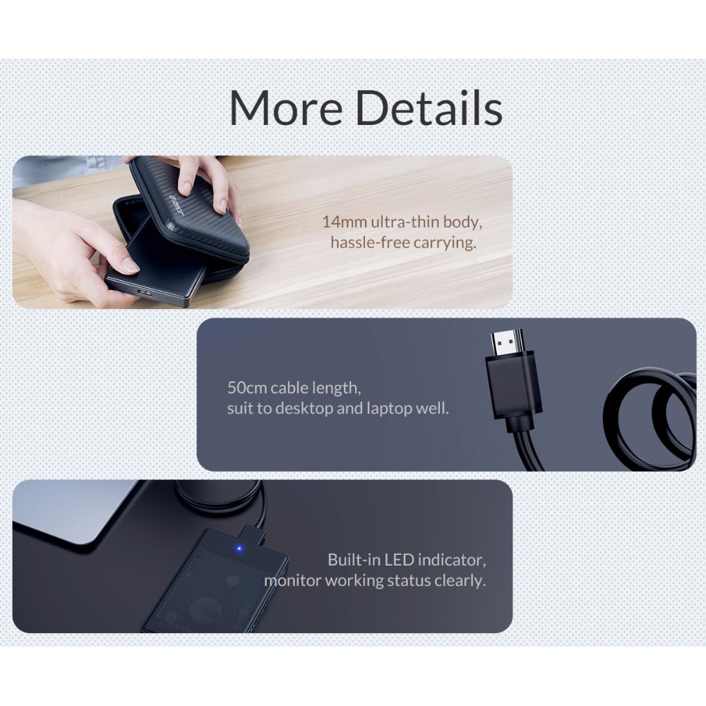 Hộp Đựng Ổ Cứng Ngoài Orico 2.5 Inch Sata Sang Usb 3.1 3.0 Type C 2 4 Tb Cho Samsung Seagate Ssd | BigBuy360 - bigbuy360.vn