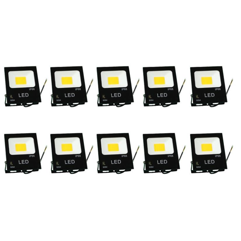 Combo 50 Đèn led pha HL 10w đủ công suất, đèn sân vườn, đèn pha led giá rẻ
