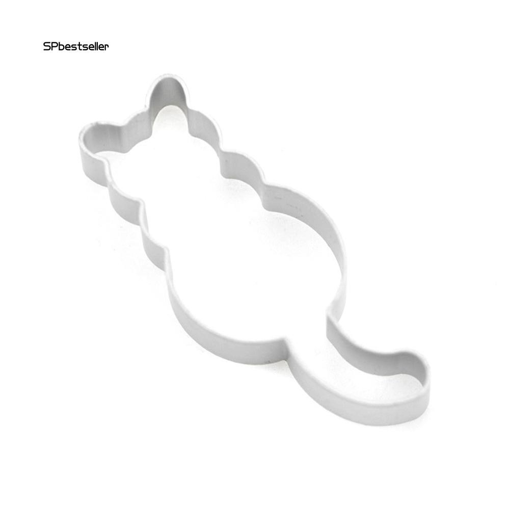 Khuôn cắt tạo hình con mèo cho bánh quy chất liệu thép không gỉ kích thước 8cm x 3.8cm
