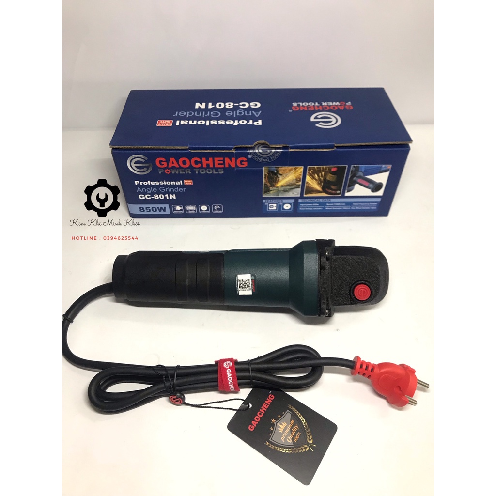 [Chính Hãng] Máy mài góc 100MM vân đá | Máy cắt cầm tay GaoCheng 850W GC-801N( Cam kết lõi đồng 100%, hàng nhập khẩu)