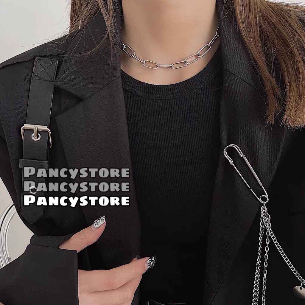 dây chuyền vòng cổ choker dây xích cá tính