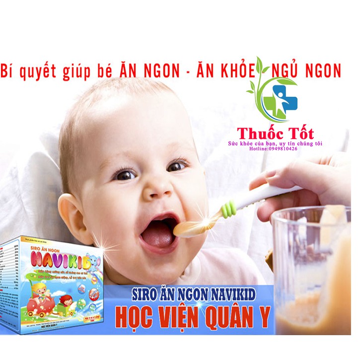 [ Chính Hãng ] Siro ăn ngon NAVIKID Học Viện Quân Y - hộp 20 ống