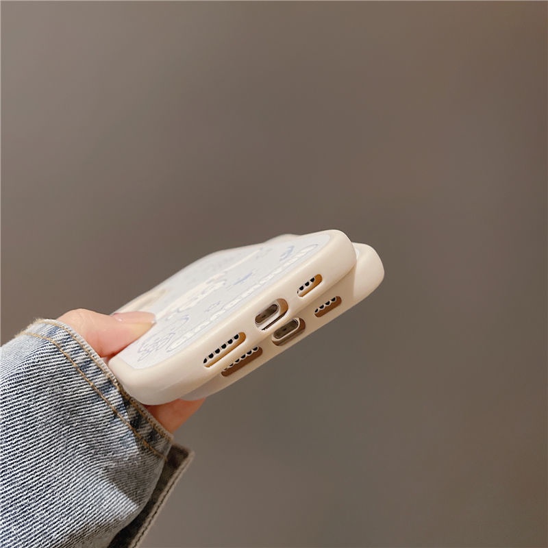 Ốp Điện Thoại Dẻo Họa Tiết Chú Chó Trắng Dễ Thương Cho IPhone 12 13 11 Pro Max X Xs Max Xr 1134