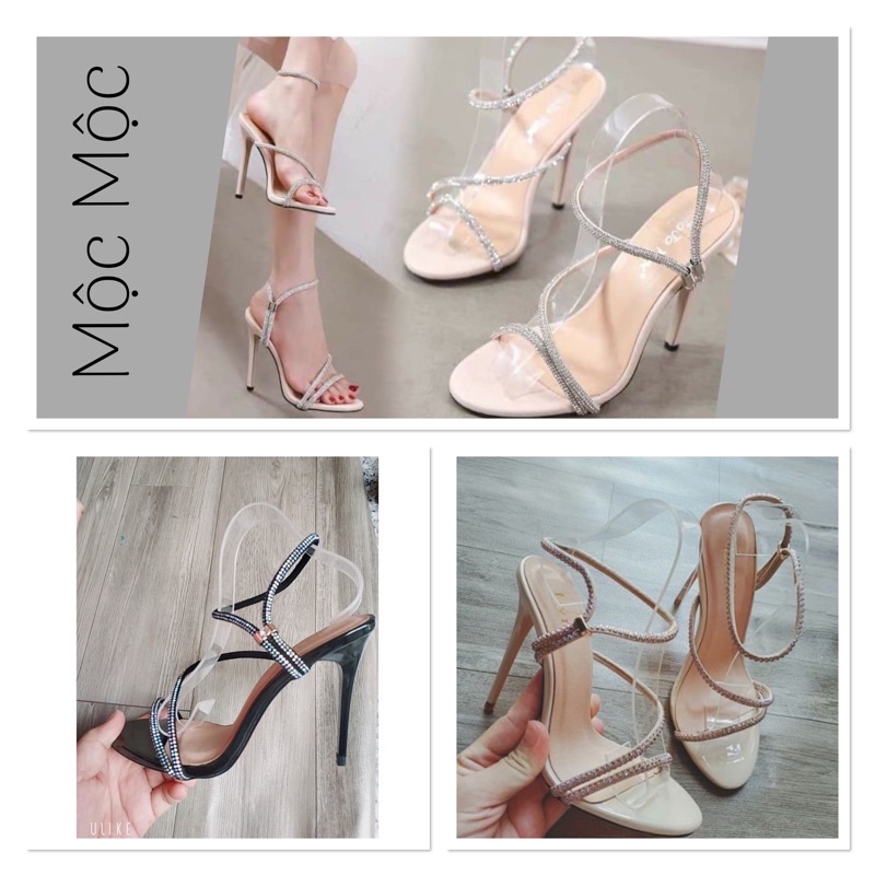 Giày sandal cao gót đính hạt 11P . Hình Ảnh thật 100%