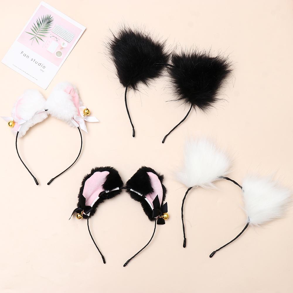 Băng Đô Cài Tóc Hình Thỏ Đính Chuông Hóa Trang