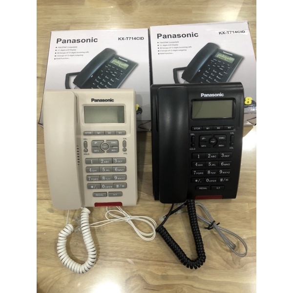 Điện thoại bàn panasonic màn hình hiển thị số có dây thích hợp cho văn phòng và nhà ở